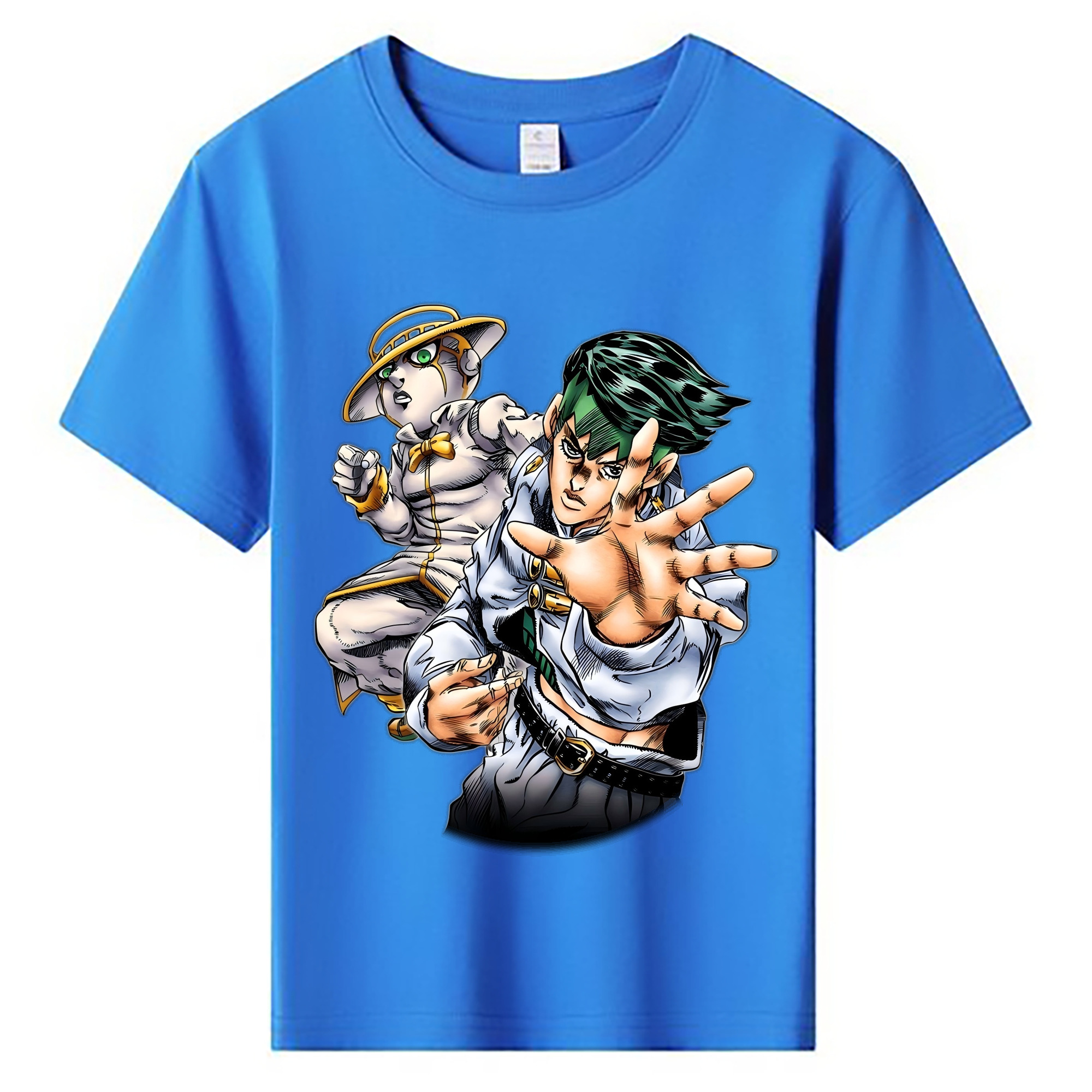 （画像用） ジョジョの奇妙な冒険 岸辺 露伴（きしべ ろはん） JoJo's Bizarre Adventure Rohan Kishibe 綿100％キッズTシャツ（フロントプリント）